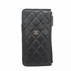 CHANEL Black Caviar Leather Pouch